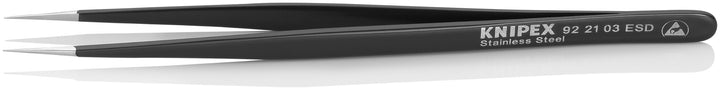 KNIPEX Universalpinzette ESD Mattiert Glatt 140 mm, 92 21 03 ESD