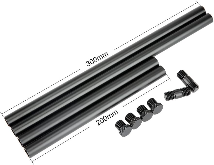 NICEYRIG 15 mm Stangen mit M12 Gewinde Rod Gap Rod-Anschluss zu verlängern für 15 mm Schulterpolster