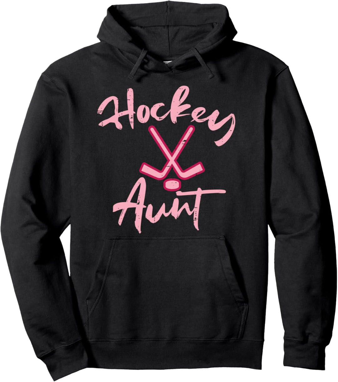 Ice Hockey Aunt Cute Mothers Day Aunty Auntie Women Nephew Pullover Hoodie