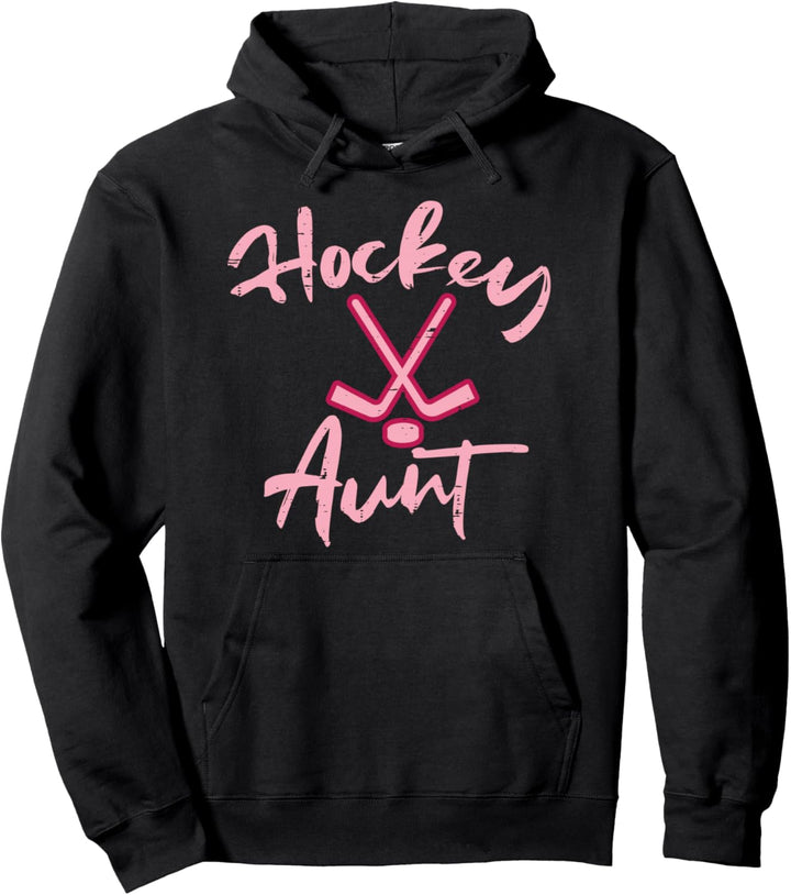 Ice Hockey Aunt Cute Mothers Day Aunty Auntie Women Nephew Pullover Hoodie
