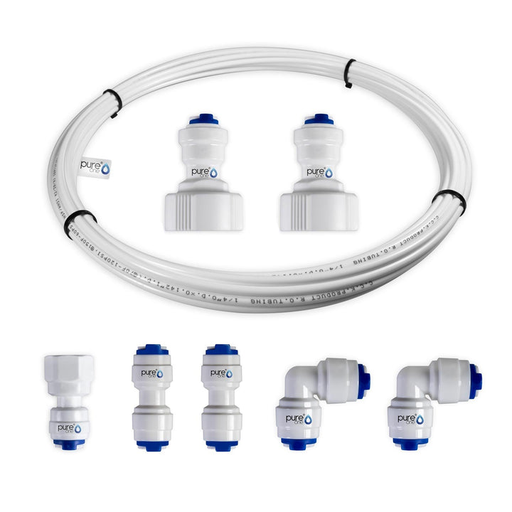PureOne Profi-Set D1. 1/4 Zoll. 8-Teilig. Universal Anschluss-Set für Wasserzulaufleitungen 3/4" (IG