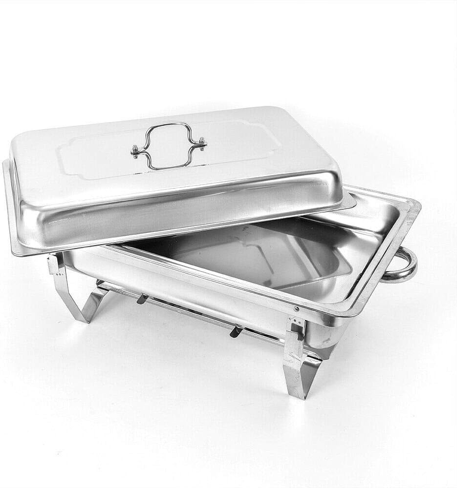 9L Warmhaltebehälter Speisewärmer Edelstahl, Buffetwärmer Faltbarer,Catering-Wärmer-Set,Fassungsverm