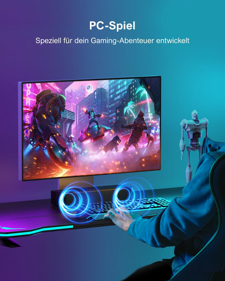 ULTIMEA 2.1 Kanal Soundbar für TV Geräte mit integriertem Subwoofer, APP-Steuerung, All-in-One Sound