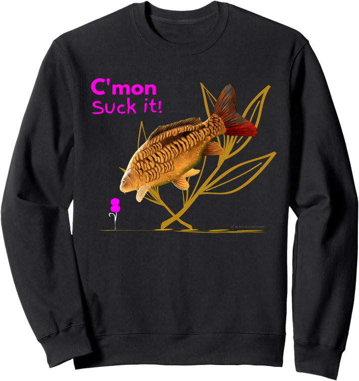 Black Fly Suck it Lustige Karpfenangeln Boilies Bait Koi Sweatshirt
