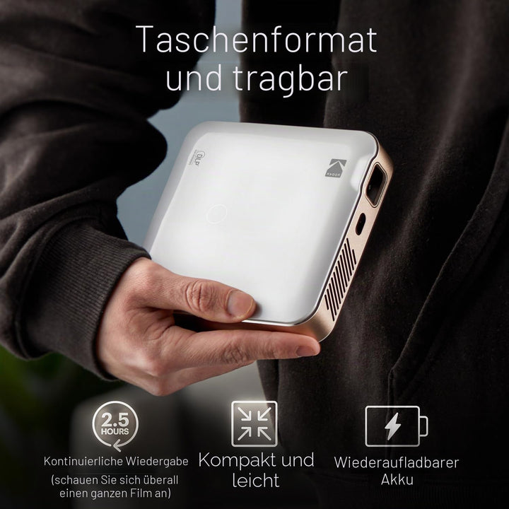 Luma 500 tragbarer Smart Beamer 200 ANSI Lumen weiss