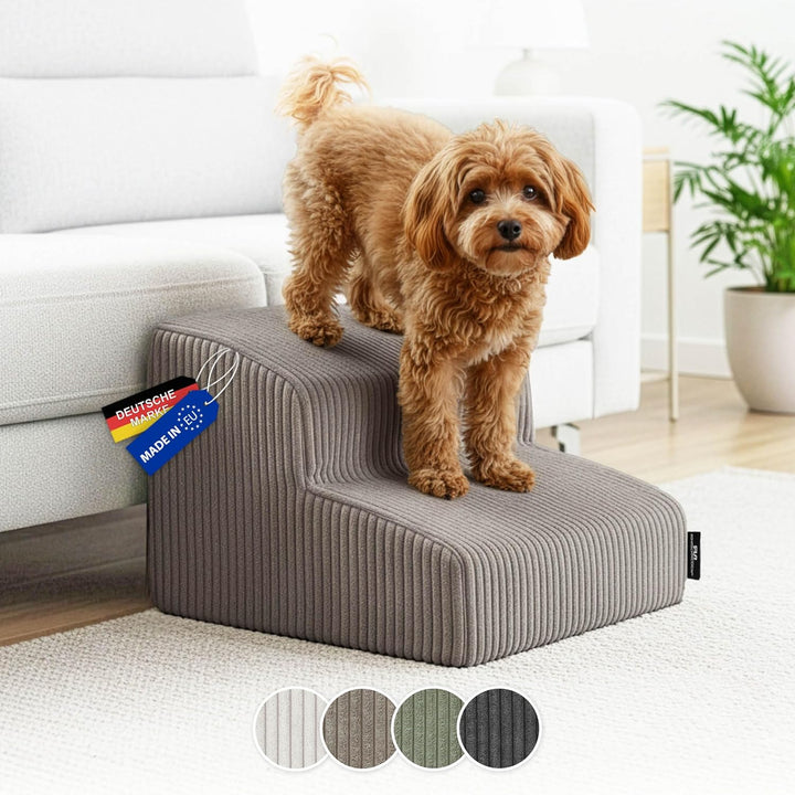 Rohrschneider Hundetreppe kleine Hunde | Made in EU | Haustiertreppe mit Rutschfester Unterseite | K