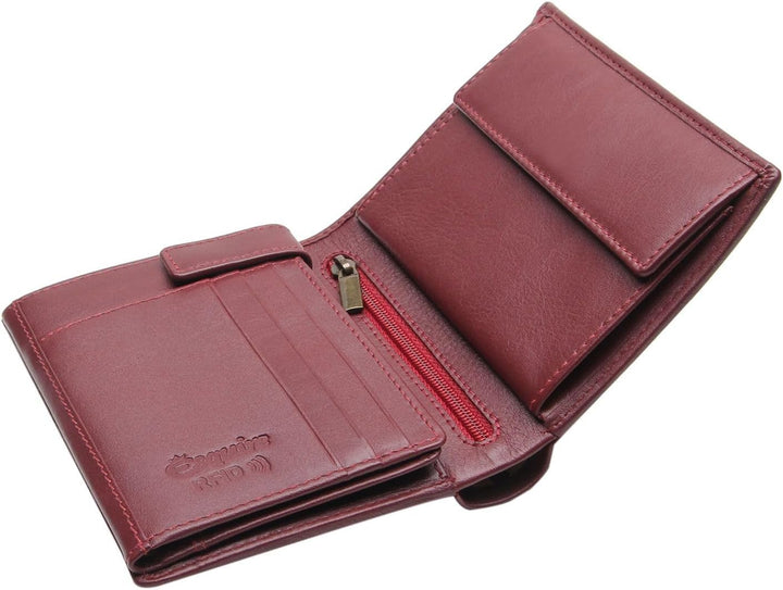 Esquire Peru Geldbörse RFID Leder 9,5 cm Einheitsgrösse Rot, Einheitsgrösse Rot