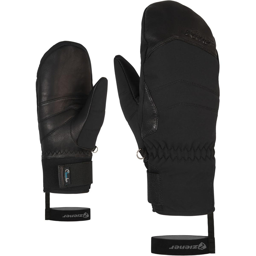 Ziener Damen Kalea Ski-Fäustling/Wintersport | wasserdicht, atmungsaktiv, Alpine Wool 7.5 Schwarz, 7
