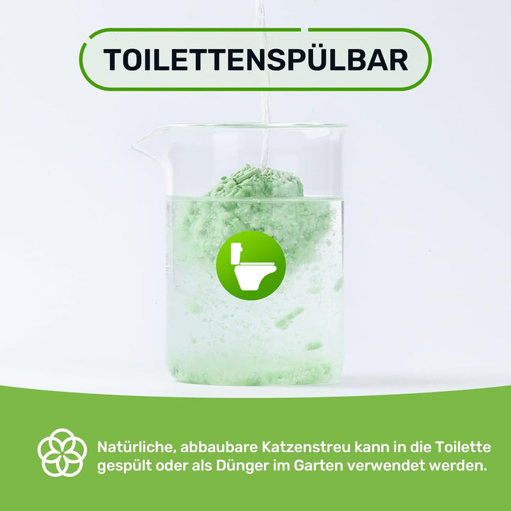 FUKUMARU Tofu Katzenstreu 5,4 kg - Klumpendes Katzenstreu, Geruchsbekämpfung mit grünem Teearoma, st
