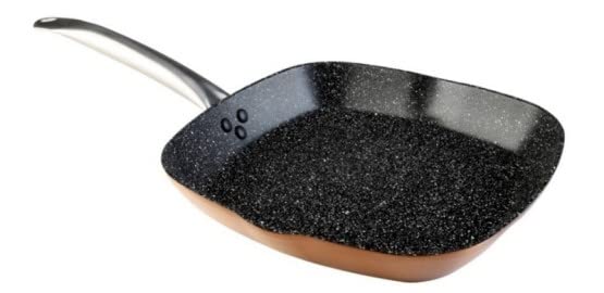 WECOOK! Professional Grillpfann Induktion Glatter 28 x 28 cm, Ökologischer Antihaft-Stein ohne PFOA,
