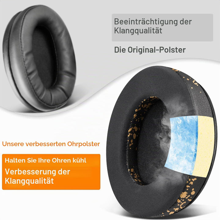 SOULWIT Kühlgel Ersatzpolster Ersatz Ohrpolster Polster für HyperX Cloud 2/3/1/Alpha/Flight/Stinger/