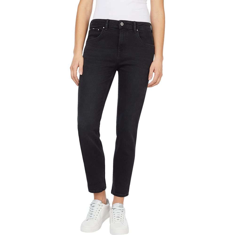 Pepe Jeans Damen Jeans Violet 27W / 34L Schwarz (Denim-xf1), 27W / 34L Schwarz (Denim-xf1)