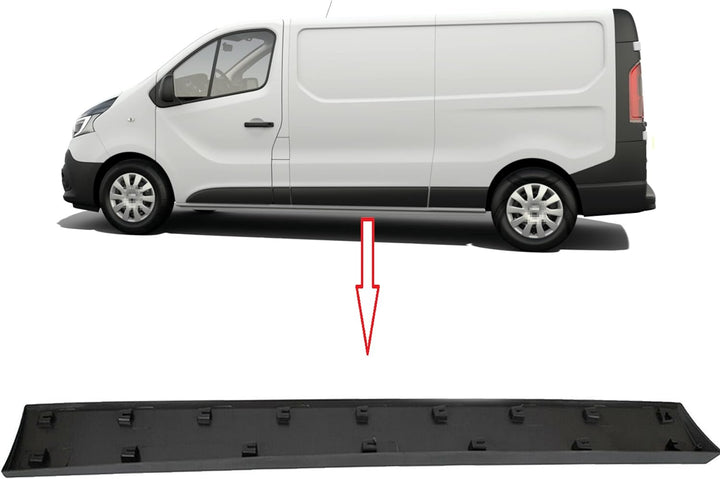 Linke Seite Leiste Lange Verkleidung Schutzblende Kompatibel mit Trafic MK3 Vivaro B Talento 7685566