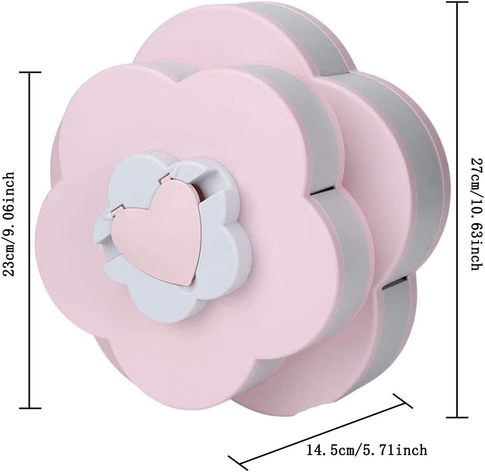 Double Deck Snack Box Blumenförmige rotierende Süssigkeiten Servierbehälter mit Telefonhalter, 10 Gr