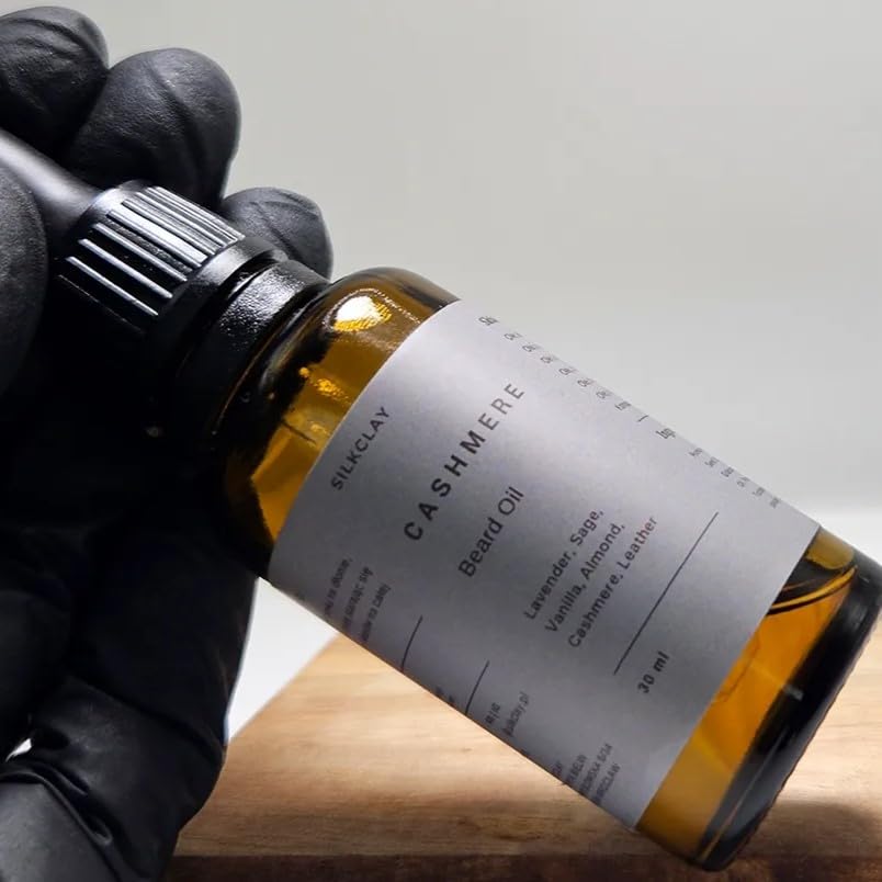 SILKCLAY Cashmere Bartöl und Gesichtshautöl Beard Oil aus 6 Ölen nährt und revitalisiert 30 ml Laven