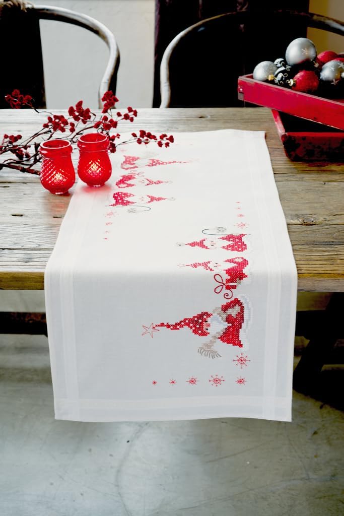 Vervaco Stickpackung/Läufer im vorgedruckten/vorgezeichneten Kreuzstich, weiss 40 x 2 x 20 cm, 40 x