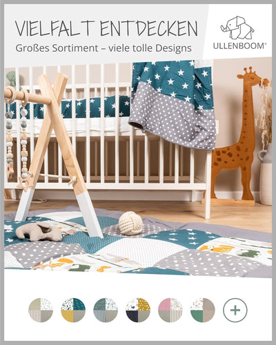 ULLENBOOM Sommerschlafsack Baby Waldtiere Petrol (Made in EU) - Aus OEKO-TEX Materialien - 0,5 TOG,