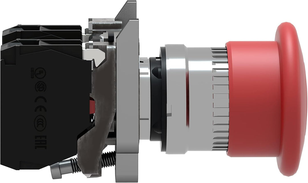Schneider Electric - Harmony, Pilzdrucktaster NOT-AUS, rastend, Zugentriegelung, 1S+1Ö, XB4BT845 Met