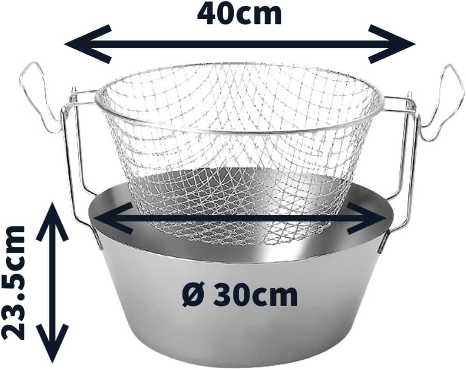 Artame art23230 Fritteuse Thermoboden Edelstahl 30 cm