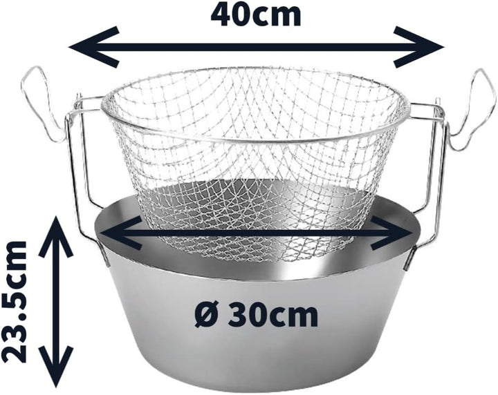 Artame art23230 Fritteuse Thermoboden Edelstahl 30 cm
