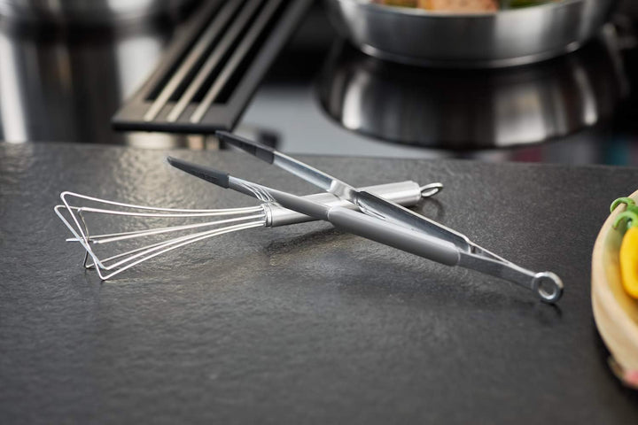 RÖSLE Gourmetzange Silikon, 30 cm & Spitzzange Silikon, Hochwertige Zange zum gezielten Greifen und