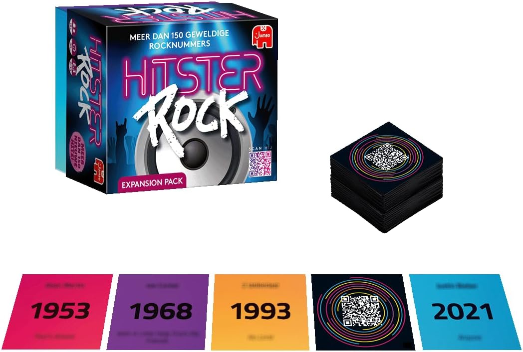 Hitster Rock Expansion, Erweiterungsset, Musikspiel, Actionspiel, Erwachsene Brettspiel, Spiel mit M