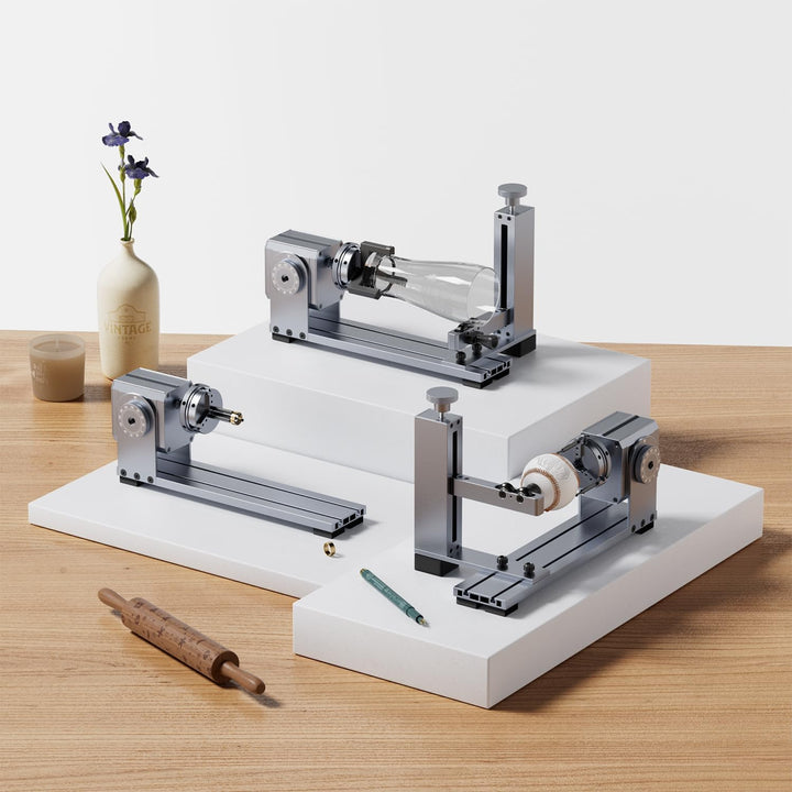 LONGER Rotationsmodul mit Y-Achsen-Rolle für Zylinder-Gravur - Kompatibel mit Nano, Ray5, B1 Serie -