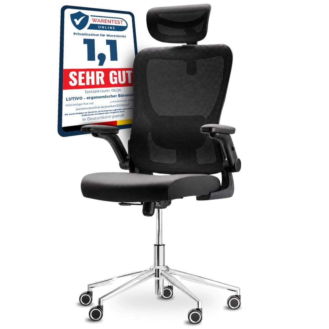 Bravo Bürostuhl ergonomisch [ORIGINAL] Schreibtischstuhl ergonomisch mit 8 Komfort-Einstellungen | G