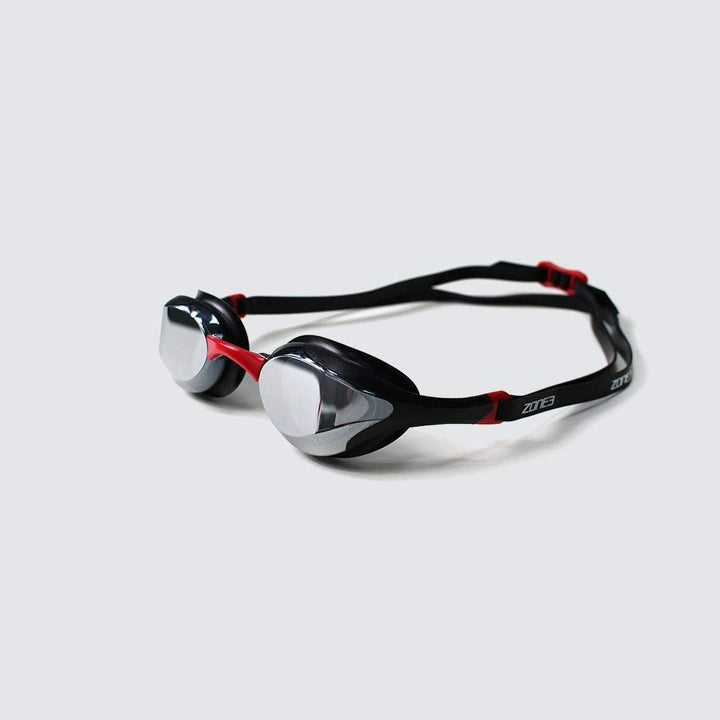 ZONE3 Unisex Volaire Schwimmbrille (1er Pack) Einheitsgrösse Spiegelglas - Schwarz/Rot, Einheitsgrös