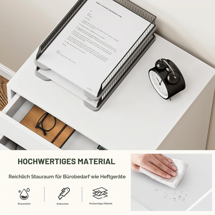 sogesfurniture Rollcontainer, Aktenschrank mit 7 Schubladen, Büroschrank, Schubladenschrank, Kommode
