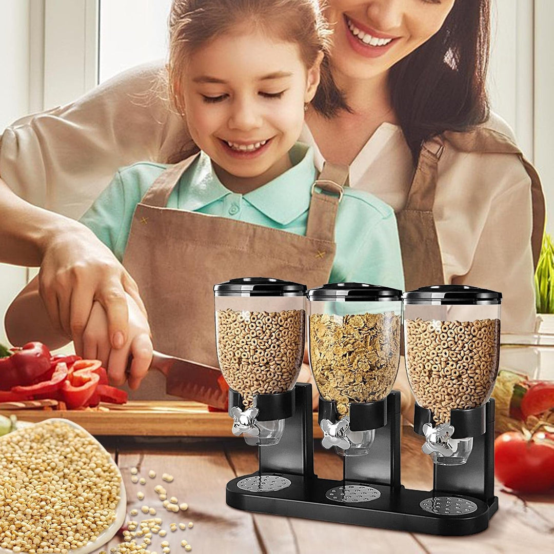 Müslispender - 2 L Müslispender Dreifach Cerealienspender Cornflakes Spender Müsli Dispenser Getreid