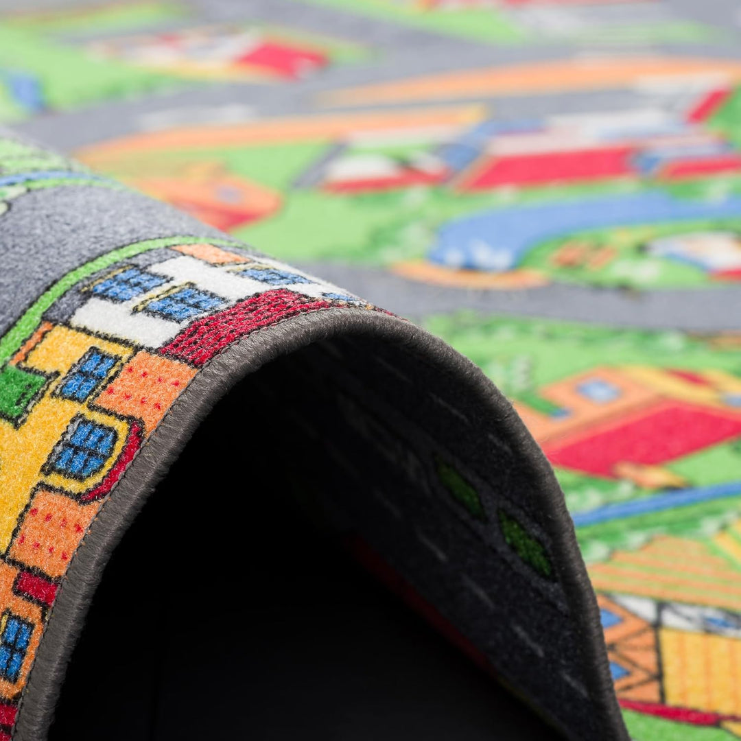 Pergamon Strassenteppich Beidseitig Kinder Spielteppiche für Kinderzimmer und Spielzimmer 200x300 cm