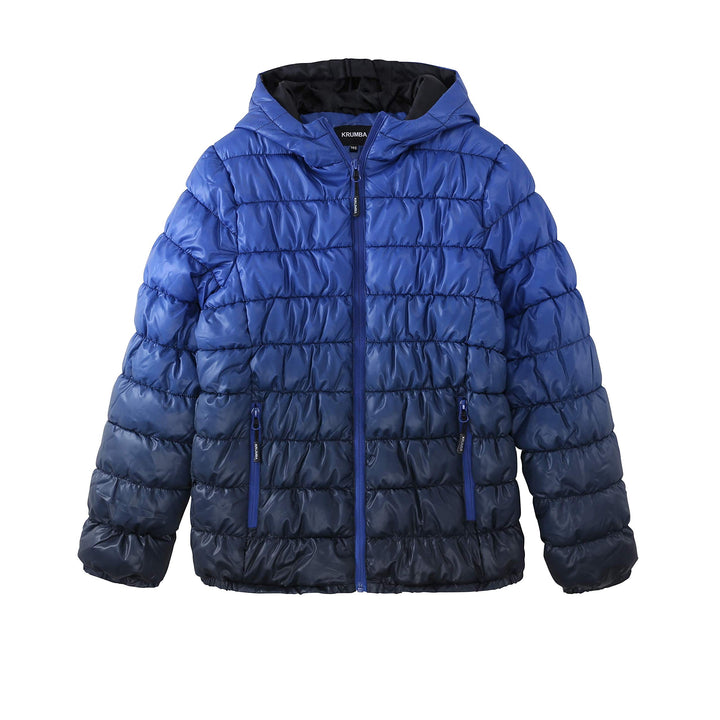 Krumba Jungen Wasserdicht Kapuze Puffer Jacken, 128 Dunkelblau