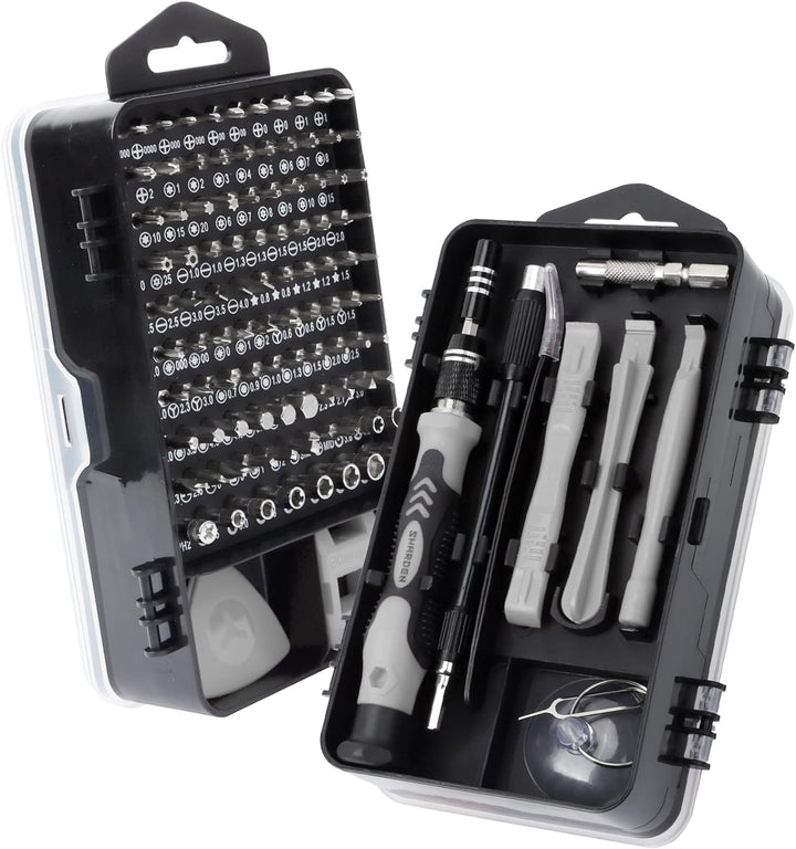 SHARDEN Feinmechaniker Schraubendreher Set, 122 in 1 Mini Präzisions Werkzeug Kit mit Torx T2 T5 T6