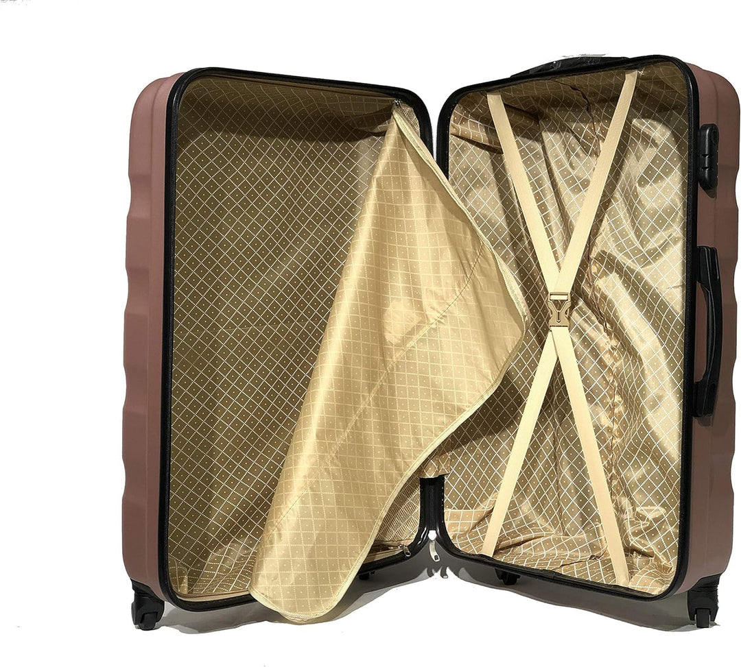 Celims Französische Marke – Set mit 5 Koffern aus festem Material Roségold