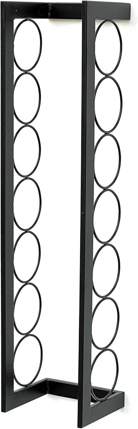 DanDiBo Weinregal Metall Wand 75 cm Schwarz Flaschenregal Kantate Flaschenhalter Wandmontage Modern