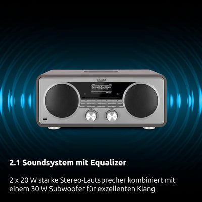 TechniSat DIGITRADIO 602 - Kompaktanlage mit 70 Watt 2.1 Lautsprechersystem (Stereo Musik-Center mit