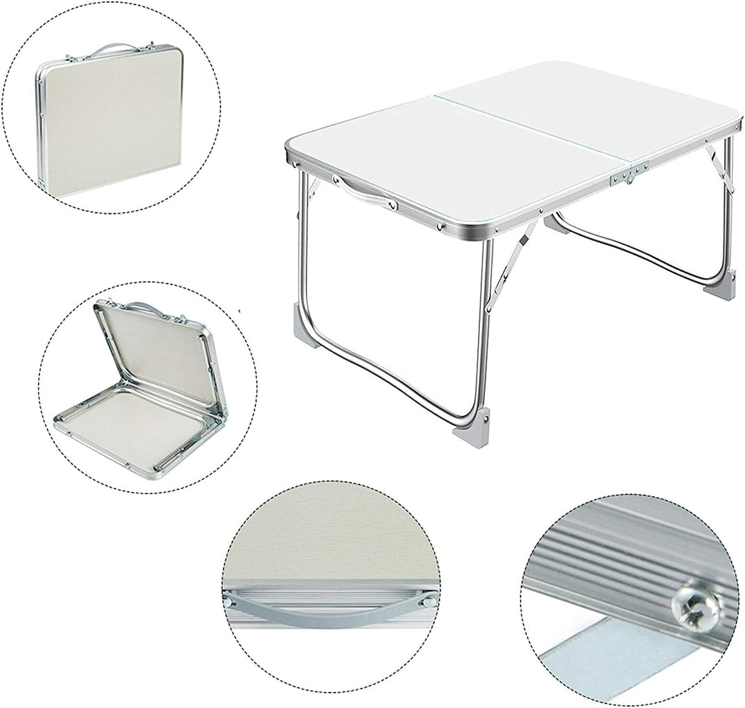 Laptop-Schreibtisch, Bett-Tablett, Tisch mit Griff, Aluminium, faltbar, tragbar, Picknicktisch, Note