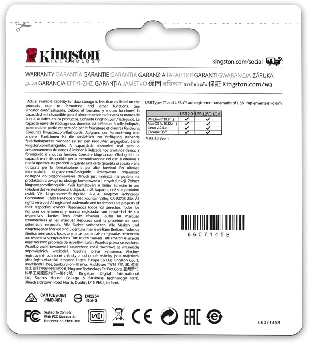 Kingston DataTraveler microDuo 3C USB-Stick 256GB USB Gen 3 Type-C und Type-A - DTDUO3CG3/256GB, Lil