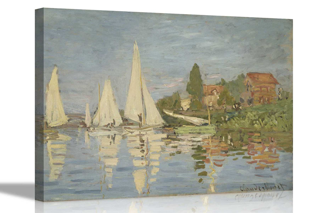 Regattas at Argenteuil von Claude Monet Leinwandbilder, gerahmt, Wandkunst, Heimbüro, Arbeit, gerahm
