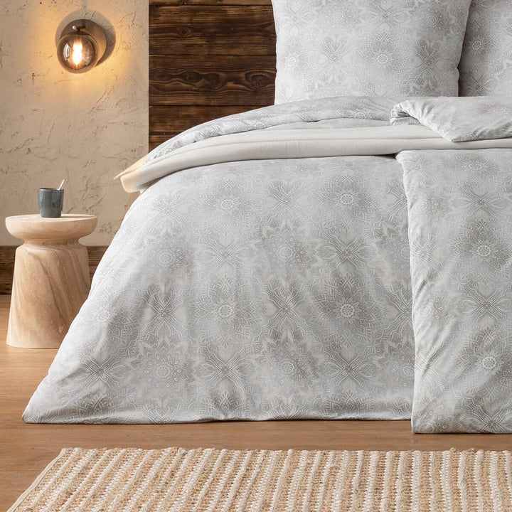 ESTELLA Mako Interlock Jersey Bettwäsche Amalie Silber 1 Bettbezug 135 x 200 cm + 1 Kissenbezug 80 x