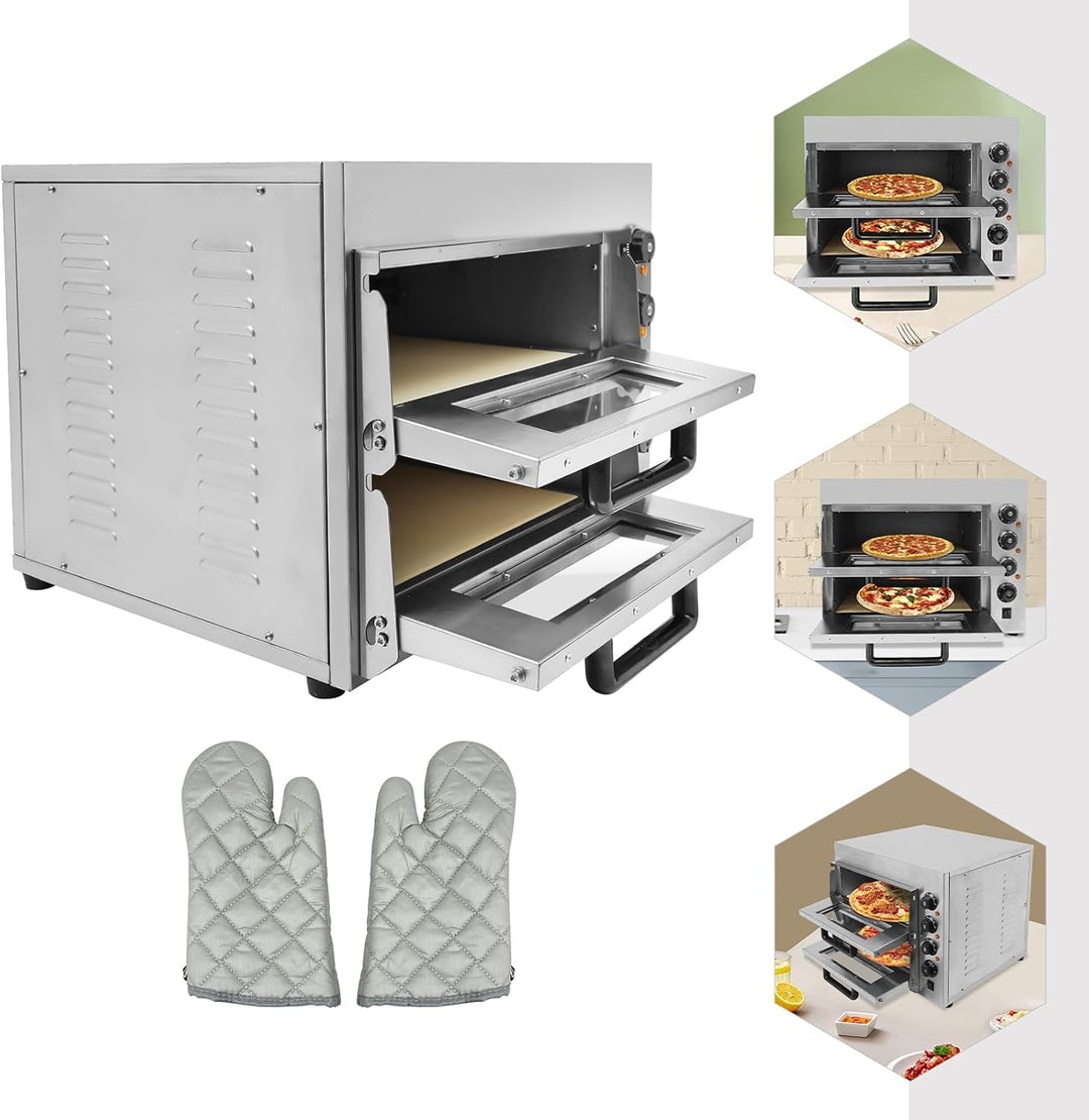 Gastro Pizzaofen für den Innenbereich für die Arbeitsplatte elektrischer 3000W kommerzieller Pizza-B