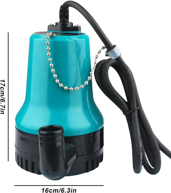 Tauchpumpe Schmutzwasser Mini Wasserpumpe DC 12V Tauchwasserpumpe 50W 4200L/H Wassertransferpumpe fü