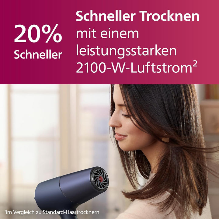 Philips 5000 Series Haartrockner – Föhn mit ThermoShield Technologie, Volumendiffusor und 9 mm und 1