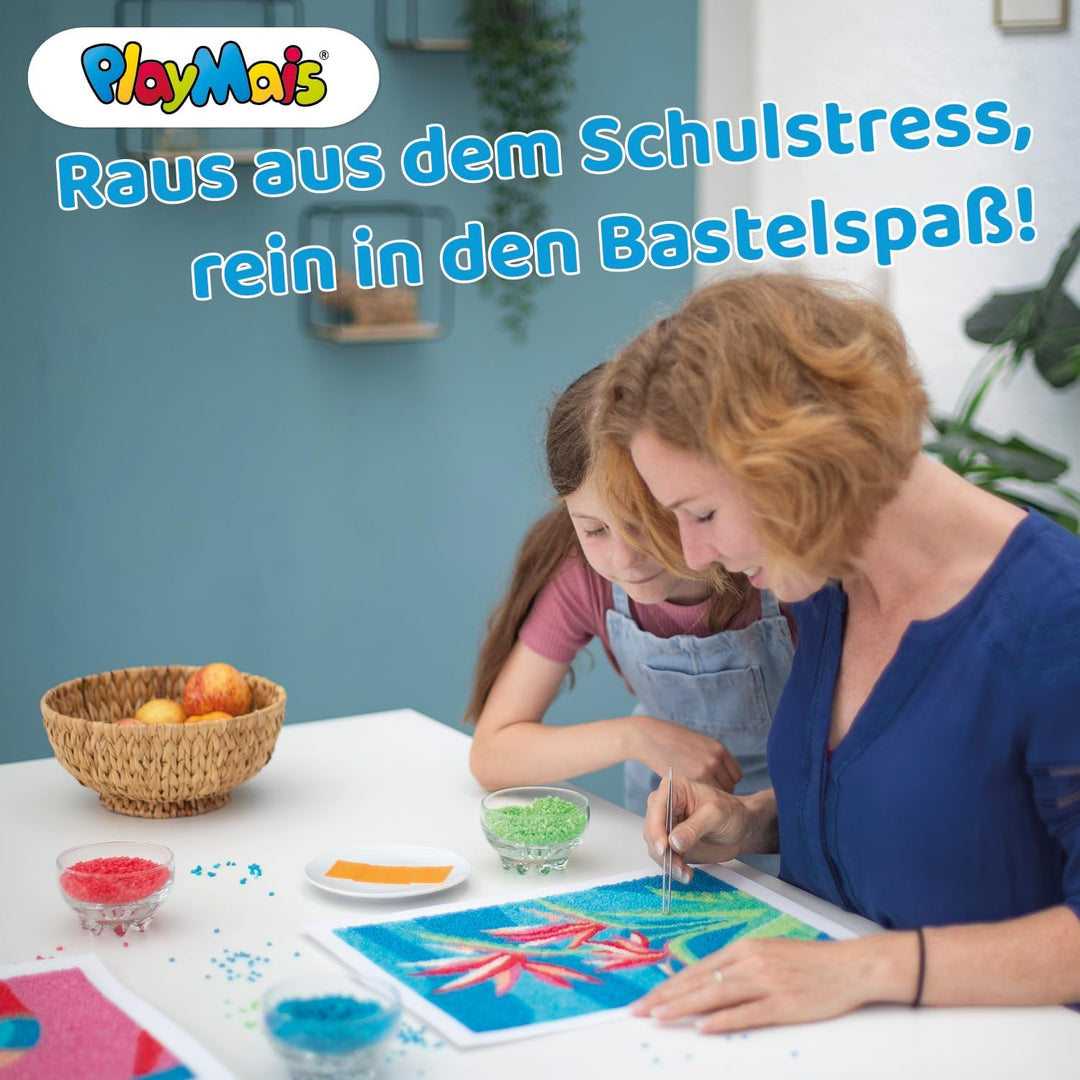 Playmais® Diamond Painting ECOPIXX PICTURE Good Vibes 275 x 375mm I Mosaik Bastelset aus Maisgriess