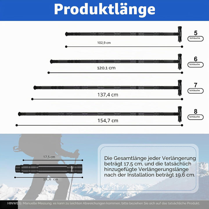 aiGear Taktischestöcke/Wanderstöcke | CNC Bearbeitete Aluminium Taktischer Stock | mit 3 Werkzeug |