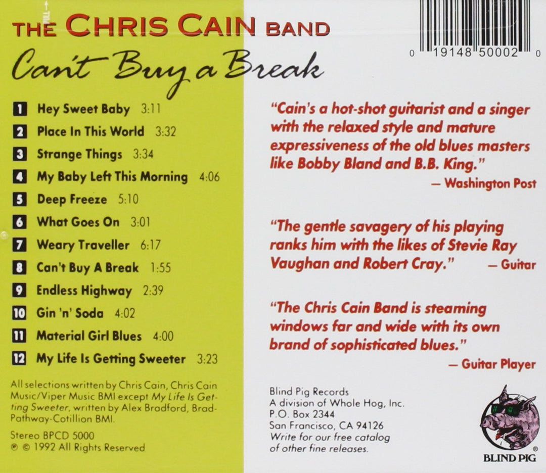 Can't Buy A Break, Audio-CD