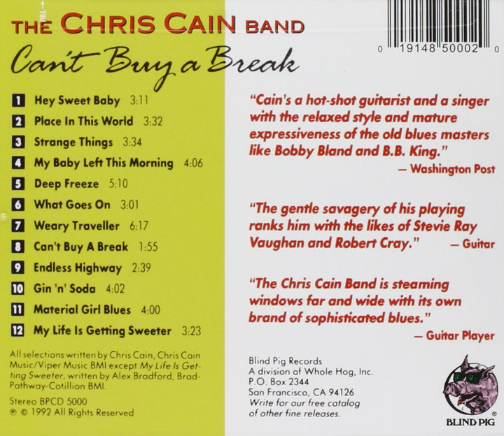 Can't Buy A Break, Audio-CD