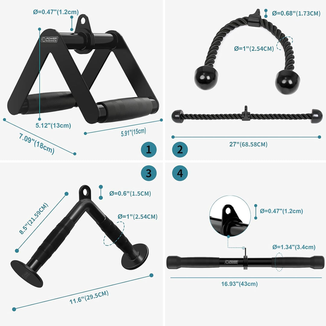 POWER GUIDANCE Trizeps-Kabelzug nach unten drücken, Gewicht Maschinenzubehör 6# V Handle+Triceps Rop