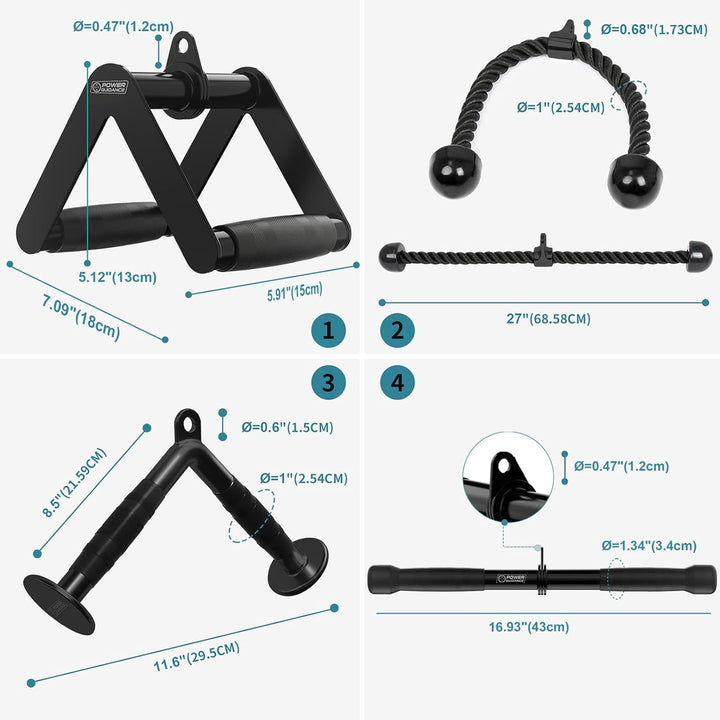POWER GUIDANCE Trizeps-Kabelzug nach unten drücken, Gewicht Maschinenzubehör 6# V Handle+Triceps Rop
